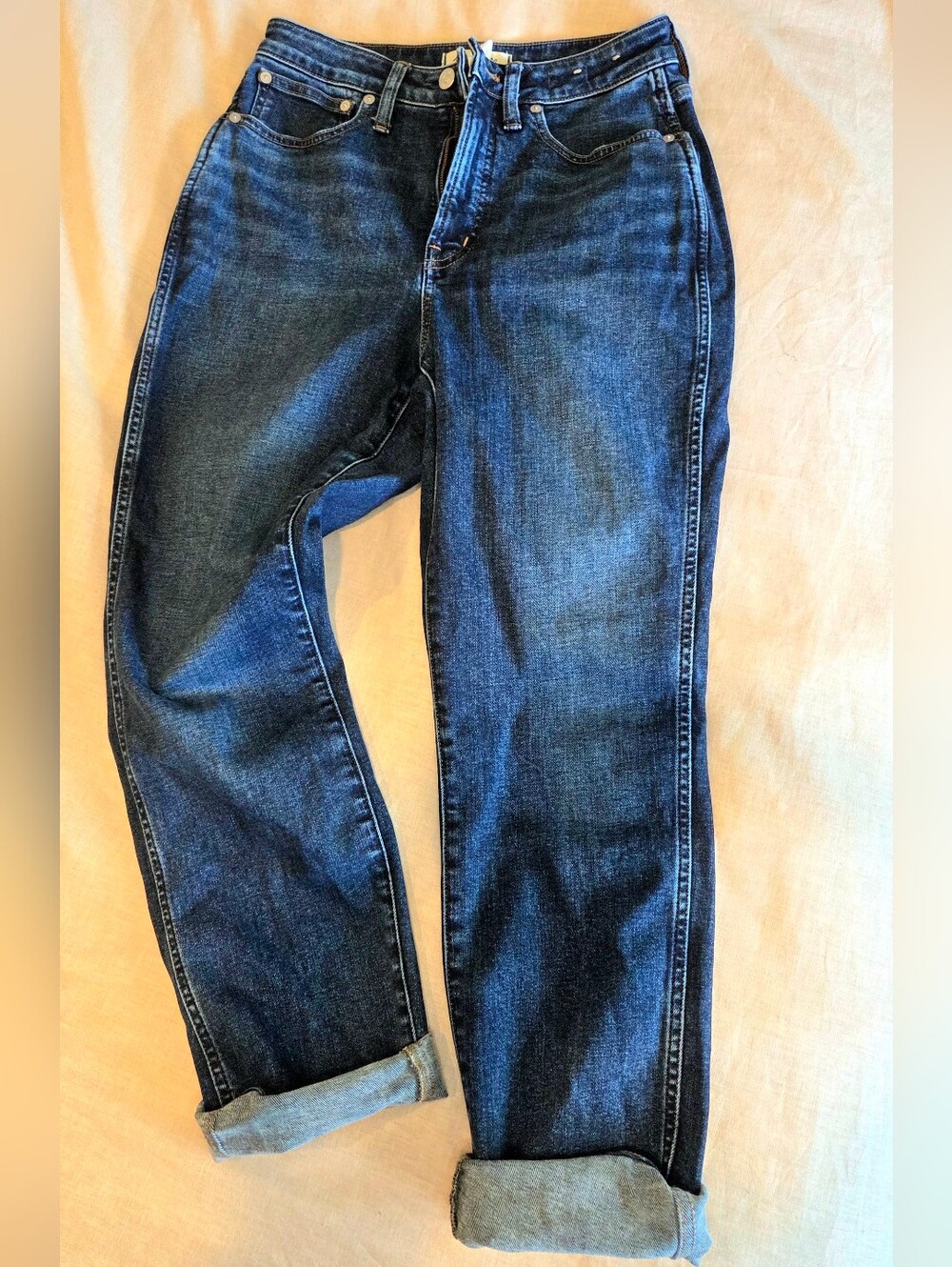 Madewell The Curvy Perfect Vintage Jean Dark Wash Straight Leg Jeans Size 27